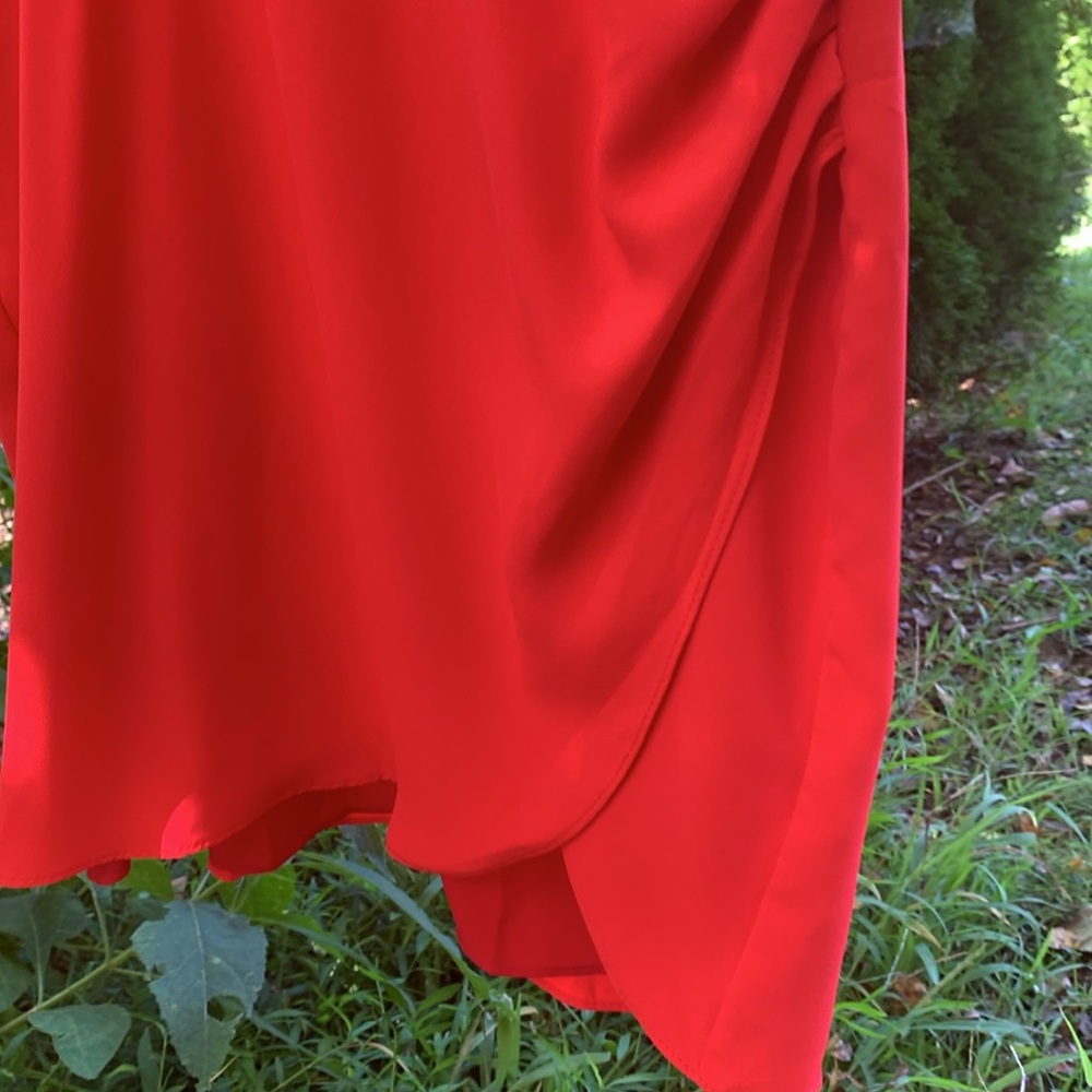 Amanda Uprichard Demetra Dress in Crimson - Picture 6 of 12